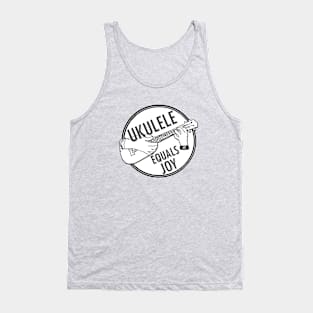 Ukulele Equals Joy BW Tank Top